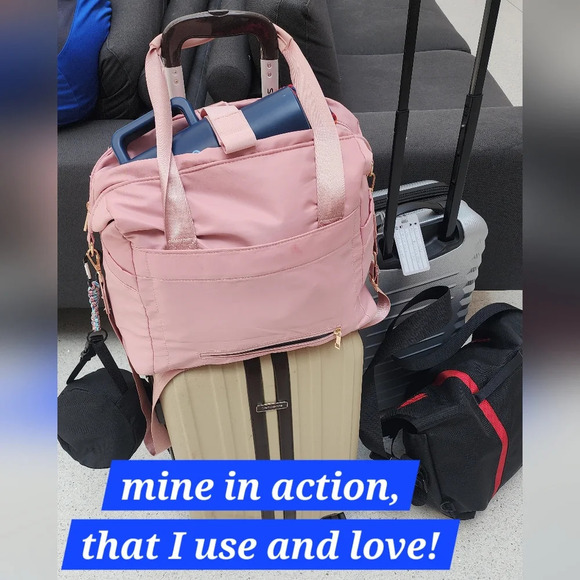 NWT Davvshock Pink Travel Weekender Carry On Tote Bag - Picture 5 of 16